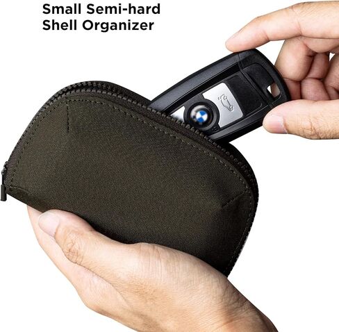 ALPAKA Hub Zip Pocket Black Axoflux 300D - Zipper Wallet - Card Organizer - Fits Up To 30 Cards - Two Accordion Storage Sections - Magnetic Closure Coin Pouch - HUB Accessories Compatible in Saudi Arabia