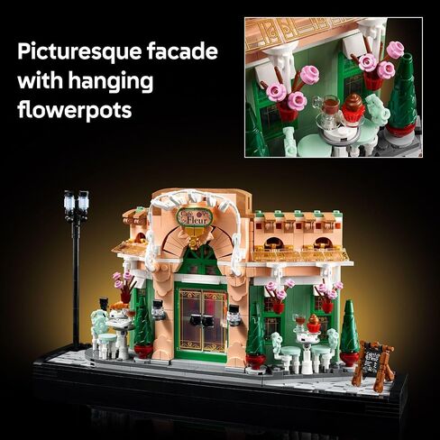أيقونات Lego French Café Paris Kit - DIY مجموعة للبالغين - غرفة نوم قابلة للتحصيل والديكور المنزلي - عرض للمنزل أو المكتب - هدية لمحبي القهوة - 10362 in Saudi Arabia