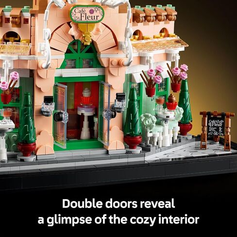 أيقونات Lego French Café Paris Kit - DIY مجموعة للبالغين - غرفة نوم قابلة للتحصيل والديكور المنزلي - عرض للمنزل أو المكتب - هدية لمحبي القهوة - 10362 in Saudi Arabia