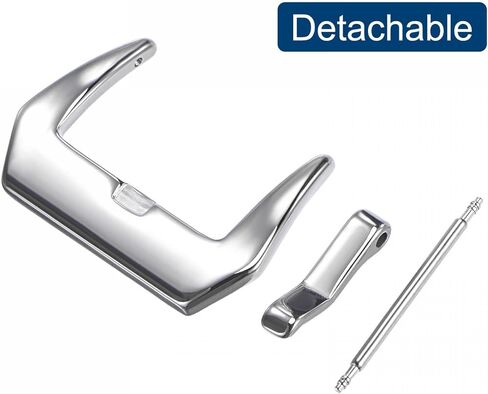 uxcell Watch Strap Clasp Replacement Set, Stainless Steel Polished PVD Buckle, Silver Tone for 22mm Width Watch Bands with Spring Bar Remover in Saudi Arabia