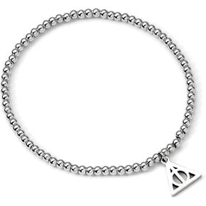 Harry Potter Stainless Steel Deathly Hallows Ball Bead Bracelet, One Size, Stainless Steel, No Gemstone