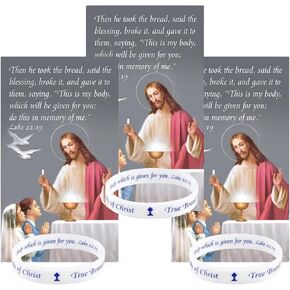 Wowser Heavenly Feast First Compleion Silicone Card Card & Prayer Card Set ، Activitty الفصول الدراسية ، حزمة من 3 ، 7 بوصات
