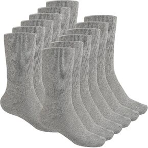 Diabetic Crew Socks,Non-Binding Cotton Crew Socks Loose Fit For Men