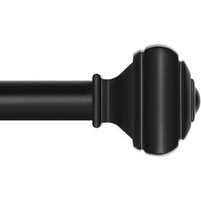 Gold Curtain Rod 32 to 58 Inch(2.6 to 4.8 ft) with Brackets, USFOOK 7/8 Inch Splicing Single Curtain Rods for Windows 20 to 54 In, Adjustable Decorative Curtain Pole with Square Finials