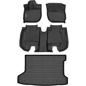 Binmotor-all Floor Floor Mats Liner Liner for Honda HRV (تشمل الهجينة) 2023-2025 HR-V Liners TPE مجموعة كاملة من مجموعة الأرضية ، بطانات أرضية شديدة التحمل أسود لإكسسوارات HRV لإكسسوارات HRV