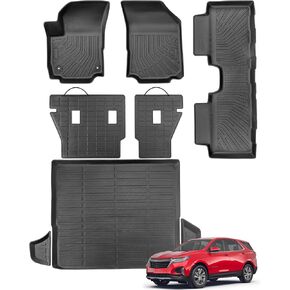 للتضاريس Chevy Equinox/GMC 2024-2018 الحصير الأرضية سجادة الجذع الجذع جميع الحصير TPE مضاد للانزلاق ل Chevrolet Equinox/GMC التضاريس 2023 2022 2021 2020 2019 ملحقات السيارات