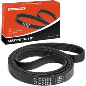 A-Premium Serpentine Drive Belt Compatible with Chevy, Ram, Ford, GMC, Dodge, Jeep, Cadillac, Chrysler, Mazda, Olds & Pontiac Cars - Silverado, Malibu, 1500, Fusion, Savana, Durango, Liberty & More