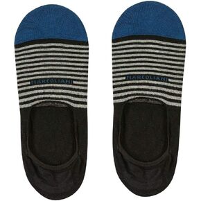 Mens Invisible Touch Stripe Pima Cotton Original Socks (One Size) Black