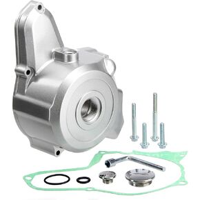 6 Coils Stator Cover, Left Side Stator Cover for Elec Start Engines suit for 70cc 90cc 110cc 125cc GoKart ATV Dirt Bikes, Electric Start Engine Stator Cover (Silver)