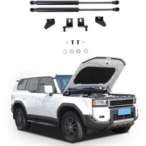 دعامات دعم رفع الغطاء الأمامية متوافقة مع تويوتا لاند كروزر 250 برادو J250 LC250 2024 2025 ، دعامات محرك أقزام الأمامية تدعم بديلة غاز الينابيع ، 2pcs