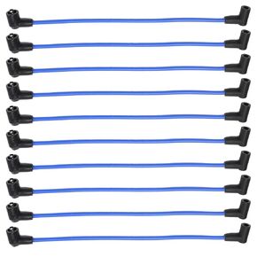 RLP Spark Plug Coil Wires Blue 8.0mm Ignition Coil Wires 14 Inches Fits SBF Small Block Ford 221 255 260 289 302 351W-Pack of 10