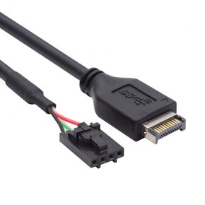 CY كابل USB 3.1 ذكر Type-C USB-C إلى USB 2.0 Type-A ذكر 1 إلى 2 أنثى اللوحة الأم 9pin 10pinHeader HUB محول ميناء مضاعف
