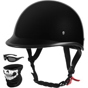 Motorcycle Half Face Helmet, Lightweight Vintage Half Helmet, DOT Certified, Unisex