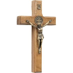 Intercession St Benedict Pocket-Sized Travel Crucifix, Wall Mount
