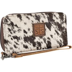 STS Ranchwear Women's Vaquero Kacy Organizer 9.75" W x 4.25" H Zip Around Leather Wallet w/ 32 Card Slots, Cowhide/Tan, One Size