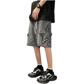 Y2K Jorts Shorts Baggy Jorts Star Jorts Elastic Waist Shorts Y2k Oversized Jorts Jean Shorts Y2k Baggy Shorts