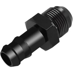 8AN الذكور يضيء إلى 3/8 "خرطوم بارب محول مستقيم خراطيم الوقود تركيبات AN8-3/8" الألومنيوم أسود