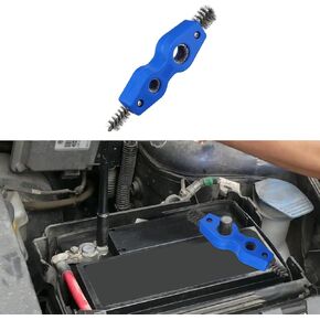 2PCS 4 in 1 Car Battery Cleaning Brush, Battery Terminal Cleaner, Copper Pipes Cleaner Brush Tool, Universal Interior and Exterior Battery Terminals Machine Parts Anti-Corrosion Battery Terminals
