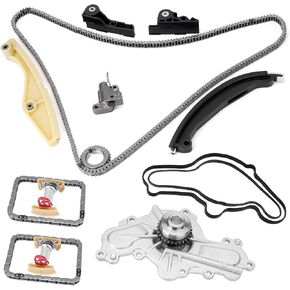 Engine Timing Chain Kit with Water Pump Compatible with Ford F-150, Explorer Mustang 11-17, Edge,Taurus 13-19, Transit-150 15-17 - 3.5L 3.7L V6#OE BL3Z-6268-A AT4Z-6306-A