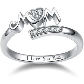 Mom Ring – A Meaningful Gift for Mother's day, birthday, gift Ring Women Jewelry Mothers Day Gifts for Mom