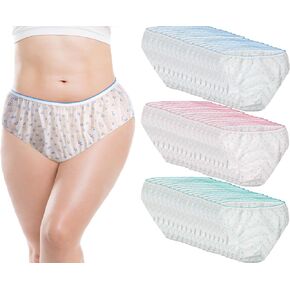 jagely 51 PCS Women Women Dispipable Intably Interfer Ladies Branys معبأة بشكل فردي لمستشفى Travel Spa Hotel (Size L)