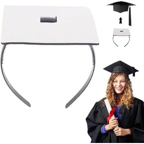 ZEYER Graduation Cap Headband Insert Upgraded Interior Design, Keeps Cap Secure Black Simplicity Headbands