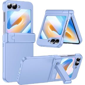 Temdan for Samsung Galaxy Z Flip 6 Case with [Built-in Front Screen Protector] [Kickstand][Hinge Protection][Hard PC] Ultra-Thin Shockproof Protective Phone Case for Galaxy Z Flip 6 -Green in Kuwait