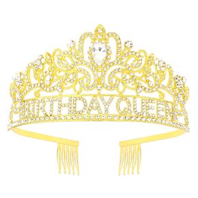 Birthday Crown Silver Birthday Tiara for Women Birthday Queen Crown for Birthday Party Silver Birthday Accessories for Her Happy Birthday Headband