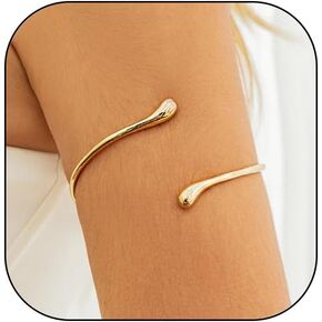 Gold Arm Cuff for Women Trendy,Thin Arm Bracelet Upper Arm Cuffs Jewelry Minimalist Armband Arm Cuff Bangle Bracelets Summer Beach Accessories
