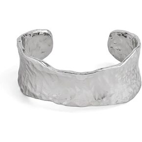 YBMYCM Chunky Gold Silver Cuff Bracelet for Women Hammered Irregular Cuff Bracelet Adjustable Wrist Cuff Open Bangle Bracelet Fashion Costume Jewelry