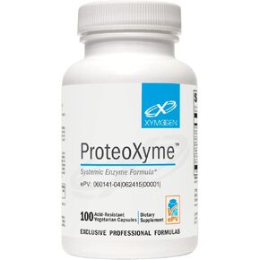 XYMOGEN ProteoXyme - Pancreatic Enzymes, Serrapeptase, Rutin, Papain & Bromelain - Designed to Support Tissue Integrity & Healthy Immune System Balance (100 Acid-Resistant Capsules)