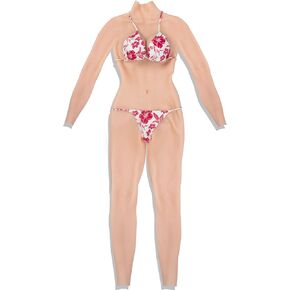 Realistic Silicone Full Body Suit for Crossdressers,4 Skin Tones,C-G Cup,High Stretch,Crossdressing Silicone Bodysuit