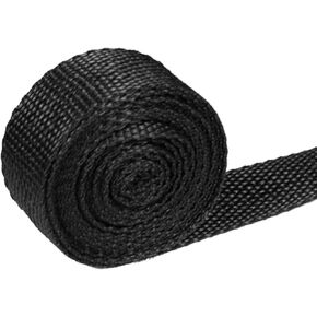 10yd Black Polypropylene 1 بوصة شريط حزام للحرف اليدوية ، سلسلة مفاتيح FOB ، حزام المشي ، حزام اليوغا ، أحزمة الأمتعة مقبض حقيبة ، حزام على الظهر ، طوق الكلاب المقود.