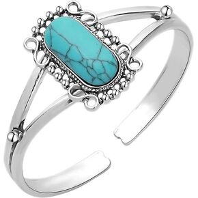 PRINCESS CUTENESS STORE Bella Swan Turquoise Silver Tone Vampire Love Bracelet