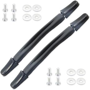2pcs مقبض الأمتعة استبدال 7.95 "/202 مم طول المقبض الاحتياطي البلاستيك قبضة لحالة مربع المنزل نغمة سوداء