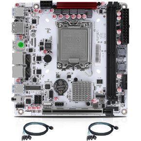 Q670 8-Bay NAS Mini-ITX Motherboard LGA1700(Support 12th/13th/14th Gen. Desktop Processor), 8* SATA3.0, i226-LM 2.5G vPro, 2* DDR5 MAX 64GB, 3* M.2 NVMe, 3* USB3.2, 1*Type-C 20Gbps, Dual 4K Display