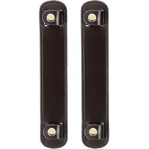 uxcell 2 Pcs 8.98x1.65 Inch Leather Shoulder Strap Pad, Detachable Non-Slip Strap Covers for Tote Bags Backpacks Handbags, Black