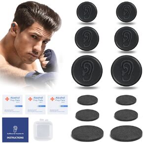 Cauliflower Ear Magnet - Effective Magnets Compression Kit - Prevention & Treatment of Hematomas & Keloid in BJJ, Wrestling, MMA, Grappling, Boxing, Muay Thai, Rugby (Middle, 1 PCS)