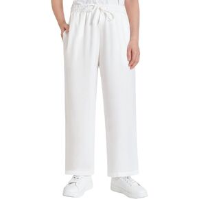 Weintee Women's Petite Wide Leg Linen Pants Lightweight Summer Pants