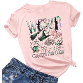 Musical Shirt Women Witch and Princess Changed for Good Shirts Musical Movie Fan Gifts Tee Casual Short Sleeve Tops