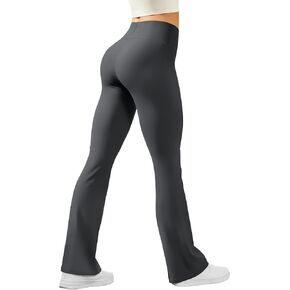 keriffe Women's Flare Yoga Pants High Waisted Tummy Control Leggings Workout Casual Bootcut Pants