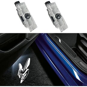 Door Lights Logo Projector Puddle Lights Ultra-Bright Welcome Step Light,Never Fade Puddle Lights Compatible with Dodge Hornet GT R/T Accessories (Red logo)