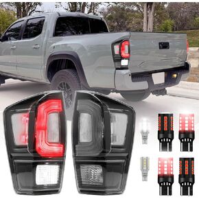 USR 20-23 Tacoma Cargo Light – LED Rear Bed Lamps (Left + Right) Pair - Compatible with 2020-2023 Toyota Tacoma Pickup Truck All Models 3rd Generation (WHITE LED BED CARGO LIGHTS w/WIRES - UPGRADE)