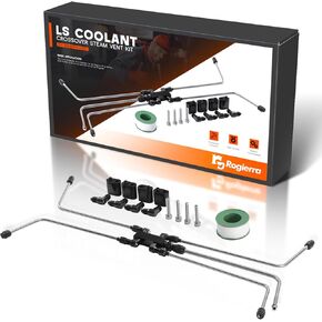 LS Coolant Crossover Steam Vent Kit with AN4 Fuel Brake Line - Complete 4 Corner Steam Port Kit Compatible with LS1, LS2, LS3, LS6, LS7, LS9, LSX Engines (6.0, 5.3)