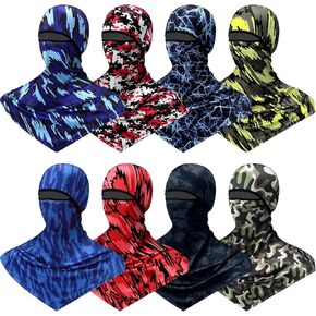 8 PCS Balaclava Full Face Scks Summer Balaclava Long Long and Dibr Cover Precated Sun Sun Protection for Men Women
