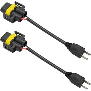 H11 to H11B Adapter Wires Plug and Play H11 Female Adapters to H11B Male Sockets Wiring Harness Pigtail Wire for H8 to H8B, H9 to H9B, 2pcs