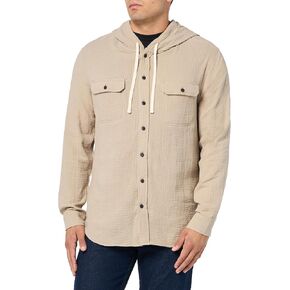 UNIONBAY Men's Hughie Gauze Button-up Hoodie