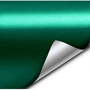 VViViD Emerald Dark Green Satin Chrome Vinyl Wrap Stretch Conform DIY Easy to Use Air-Release Adhesive (3ft x 5ft)