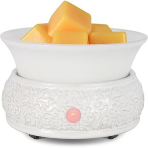 mocosa Wax Melt Warmer Ceramic Wax Warmer,3-1 Candle Wax Warmer for Scented Wax Burner Electric Wax Melter as Gifts for Moms Grandma Women Girls(Black)