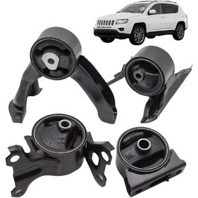 Engine Motor Mount Set & Transmission Left Mount Compatible with Dodge Caliber Jeep Compass Patriot 2007-2016 2.0L 2.4L 4PCS Replace# A5415 A5416 A5417 A5418